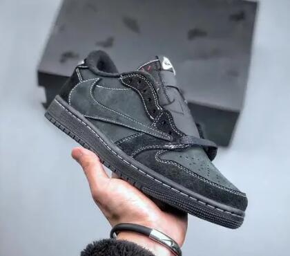 cheap real jordans -Travis Scott x Jordan 1 Low OG Triple Black Men’s