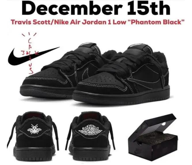 Travis Scott x Jordan 1 Low OG Triple Black Men’s