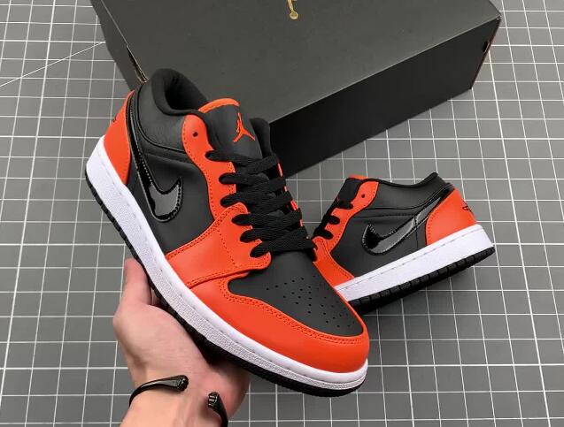 cheap retro jordans -Air Jordan 1 Low Black Orange for sale