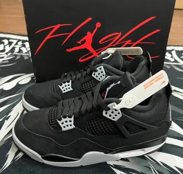 The Air Jordan 4 Retro Premium Black for cheap