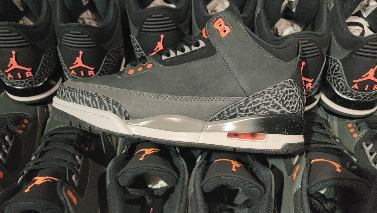 cheap retro jordans -Air Jordan 3 Fear Dark suede shoes